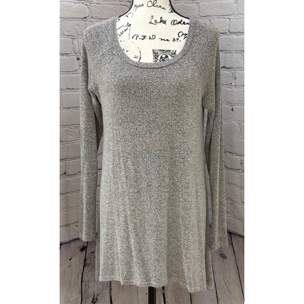 Moa Moa Women’s Gray Long Sleeve Sweater Dress (Size L)